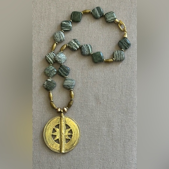 22 inch Zebra Jasper bead necklace NWOT - Picture 5 of 11